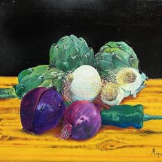 ALCACHOFAS,CEBOLLAS Y PIMIENTO